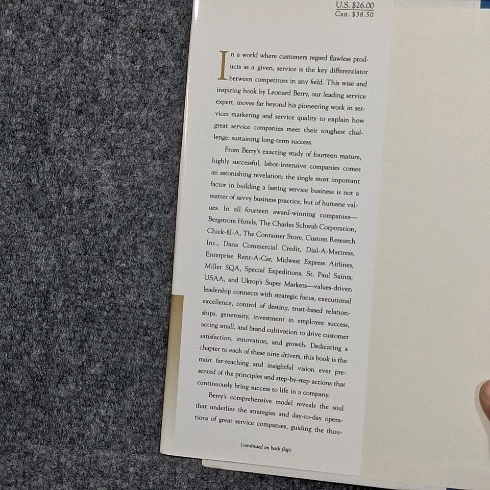 Discovering The Soul of Service Leonard Berry Hardback Book‎